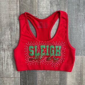 Red Sleigh All Day Christmas Bra